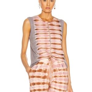 RAQUEL ALLEGRA Fitted Muscle Tie Dye Tank